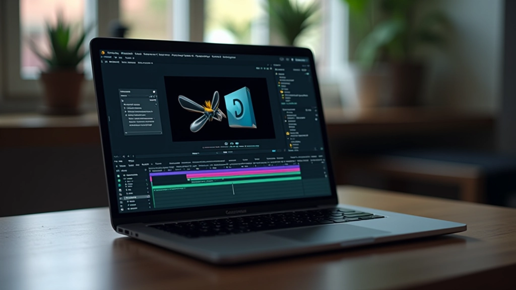 Software di animazione con timeline e strumenti di motion graphics su schermo